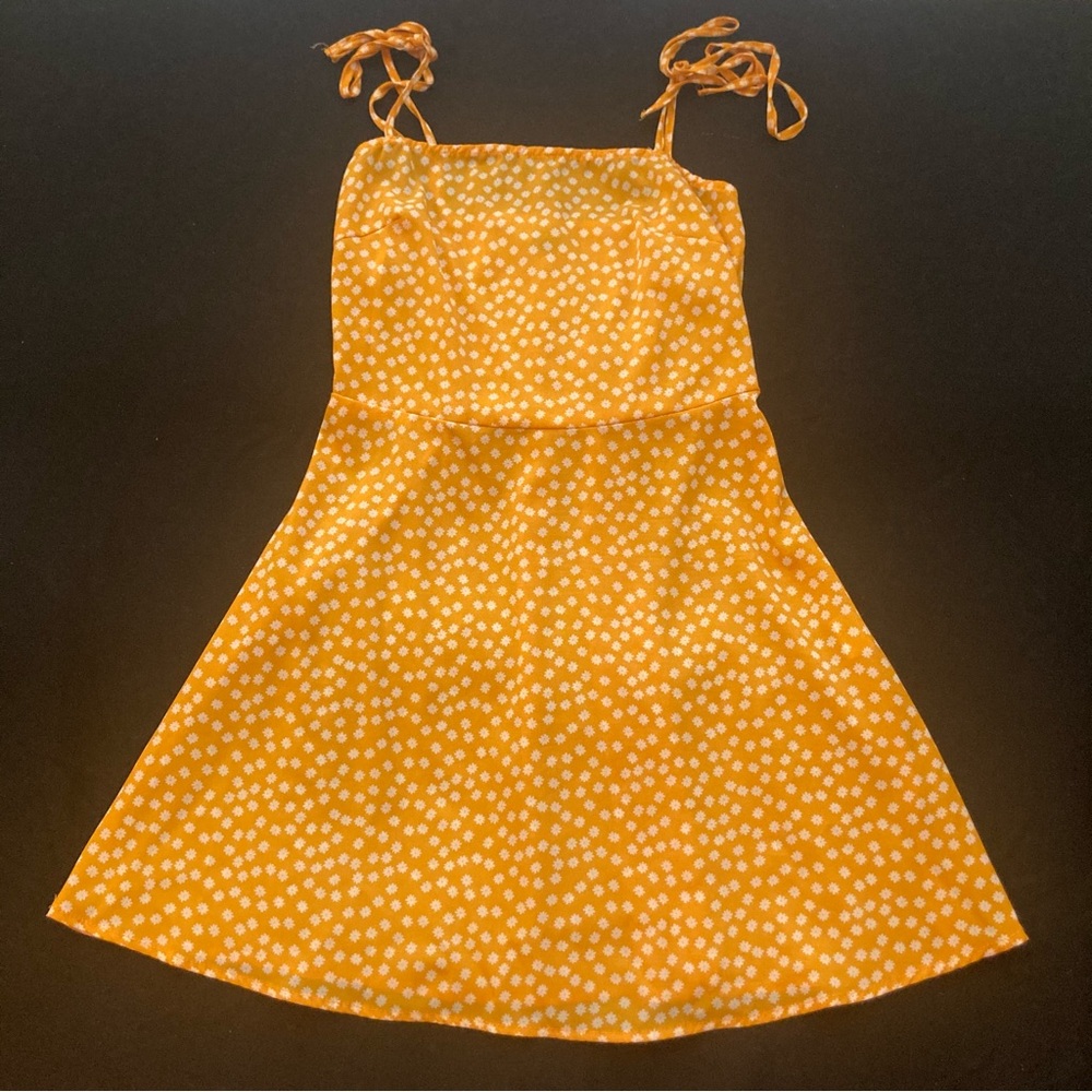 SHEIN Yellow Floral Dress Small